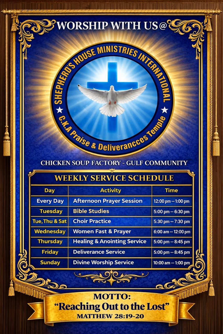THE SHEPHERD'S HOUSE MINISTRY INT'L